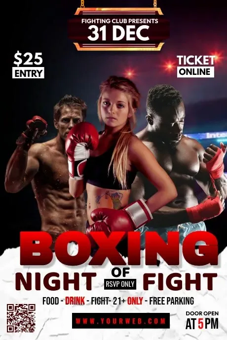 Poster for Demo Fight Night - Testing with a longer title here